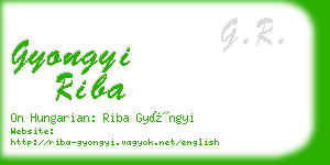 gyongyi riba business card